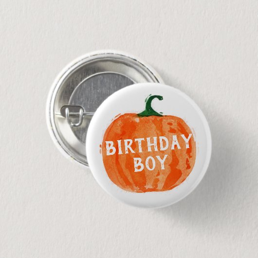 Pumpkin Birthday Button (Voorkant /achterkant)