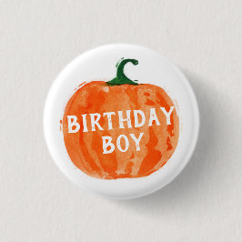 Pumpkin Birthday Button
