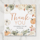 Pumpkin Birthday Favor Tag Bedankjes Labels (Voorkant)