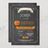 Pumpkin Birthday Party 5e 6e 7e 8e 9e Uitnodiging (Voorkant / Achterkant)