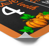 Pumpkin Birthday Party-bord Poster (Hoek)