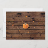 Pumpkin Birthday Party Foto Herfst Blue Boy Invite Kaart (Achterkant)