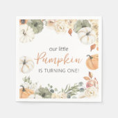 Pumpkin Birthday Party Napkin Servet (Voorkant)