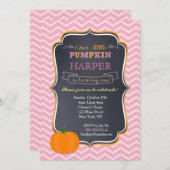 Pumpkin Birthday Party-uitnodigingen Kaart (Voorkant / Achterkant)