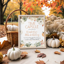Pumpkin Birthday Time Capsule Sign Reclamebord Met Voetstuk