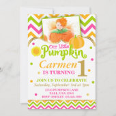 Pumpkin Birthday Uitnodiging (Voorkant)