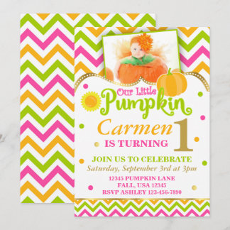 Pumpkin Birthday Uitnodiging