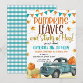 Pumpkin Birthday Uitnodiging (Voorkant / Achterkant)