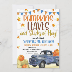 Pumpkin Birthday Uitnodiging