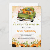 Pumpkin Birthday Uitnodiging (Voorkant / Achterkant)