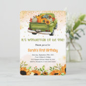 Pumpkin Birthday Uitnodiging (Staand voorkant)