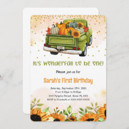 Pumpkin Birthday Uitnodiging