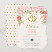 Pumpkin Birthday Uitnodiging (Voorkant / Achterkant)