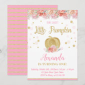 Pumpkin Birthday Uitnodiging (Voorkant / Achterkant)