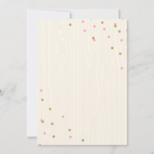 Pumpkin Birthday Uitnodiging Roze Gold Pumpkin (Achterkant)