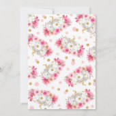 Pumpkin Birthday Uitnodiging Roze Gold Pumpkin (Achterkant)