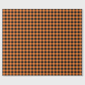 Pumpkin Black Buffalo Pset Tartan Cadeaupapier (Vlak)