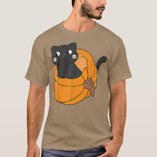 Pumpkin Black Cat Herfst Autumn Thanksgiving Cats T-shirt