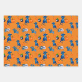 Pumpkin Black Cat witch-brew Design Halloween Inpakpapier Vel (Voorkant 2)