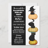 Pumpkin Black Cats Spooktacular Halloween Birthday Kaart (Voorkant)
