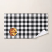 Pumpkin Black Check Pattern Bath Towel Set Bad Handdoek (Handdoek)