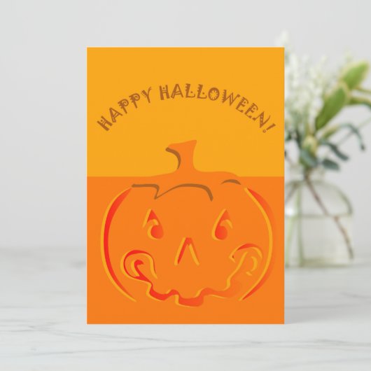 Pumpkin BLANK Halloween Uitnodiging (Staand voorkant)