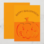 Pumpkin BLANK Halloween Uitnodiging (Voorkant / Achterkant)