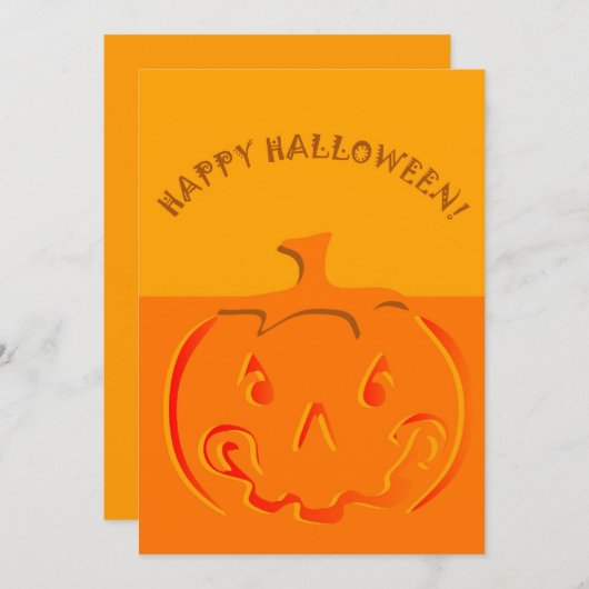 Pumpkin BLANK Halloween Uitnodiging (Voorkant / Achterkant)