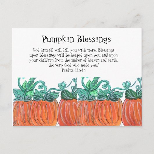 Pumpkin Blessings Briefkaart (Voorkant)