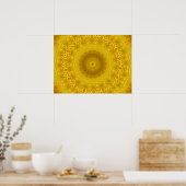 Pumpkin Blossom Kaleidoscope Poster (Keuken)