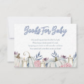 Pumpkin Blue Boy Baby shower Books for Baby Kaart (Voorkant)