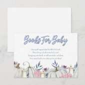 Pumpkin Blue Boy Baby shower Books for Baby Kaart (Voorkant / Achterkant)