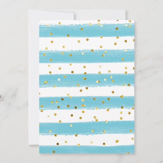 Pumpkin Blue Boy Baby shower Kaart (Achterkant)