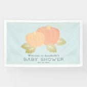 Pumpkin Blue Boy Baby shower Welkom Spandoek (Horizontaal)