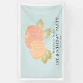 Pumpkin Blue Boy Verjaardag Welkom Spandoek (Verticaal)