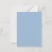 Pumpkin Blue Floral Baby shower Hartelijk dank Notitiekaartje (Achterkant)