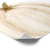 Pumpkin Blue Gingham Baby shower Welkom Poster (Hoek)