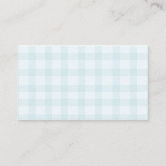 Pumpkin Blue Gingham Boeken voor Baby Enclosure Informatiekaartje (Achterkant)