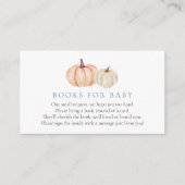 Pumpkin Blue Gingham Boeken voor Baby Enclosure Informatiekaartje (Voorkant)