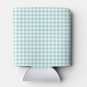 Pumpkin Blue Gingham Plaid Boy Baby shower Blikjeskoeler (Achterkant)