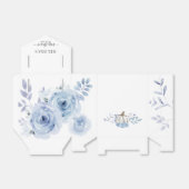 Pumpkin Blue Lila Floral Boys Baby shower Bedankdoosjes (Uitgevouwen)