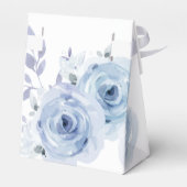 Pumpkin Blue Lila Floral Boys Baby shower Bedankdoosjes (Achterkant)