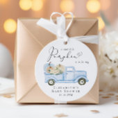 Pumpkin Blue Truck Baby shower Dank u Bedankjes Labels