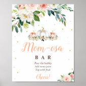 Pumpkin Blush Pink and Gold Ma-osa Bar Sign Poster (Voorkant)