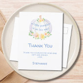 Pumpkin Bly's Baby shower Bedankt Briefkaart