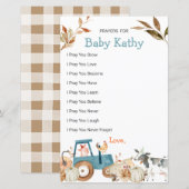 Pumpkin Boerderij Animal Tractor Love Prayers for  (Voorkant / Achterkant)