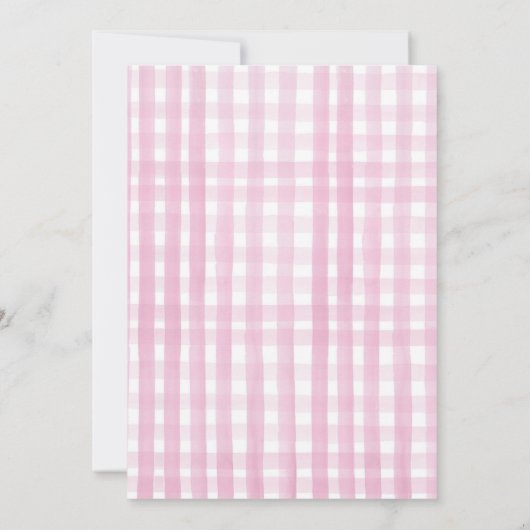 Pumpkin Boerderij Barnyard Pink Girl Party Birthda Kaart (Achterkant)