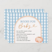 Pumpkin Boho Blue Gingham Boeken voor Baby Briefkaart (Voorkant / Achterkant)