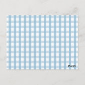 Pumpkin Boho Blue Gingham Boeken voor Baby Briefkaart (Achterkant)