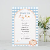 Pumpkin Boho Blue Gingham Liefdesgebeden voor Baby (Staand voorkant)